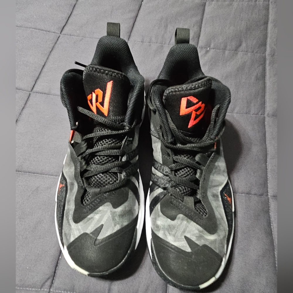 Nike GS Jordan One Take 3 DC7702-001 Black/White/Grey Fog/Bright Crimson Size5.5